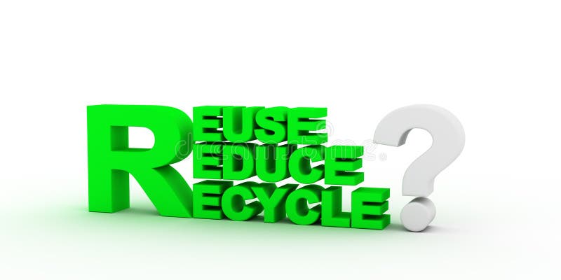 Três palavras junto reciclam, reduzem-se, reduzem-se ilustração stock Três palavras junto reciclam, reduzem-se, reduzem-se ilustração stock