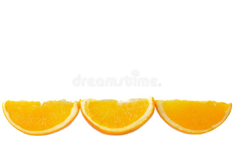 Três partes de laranja