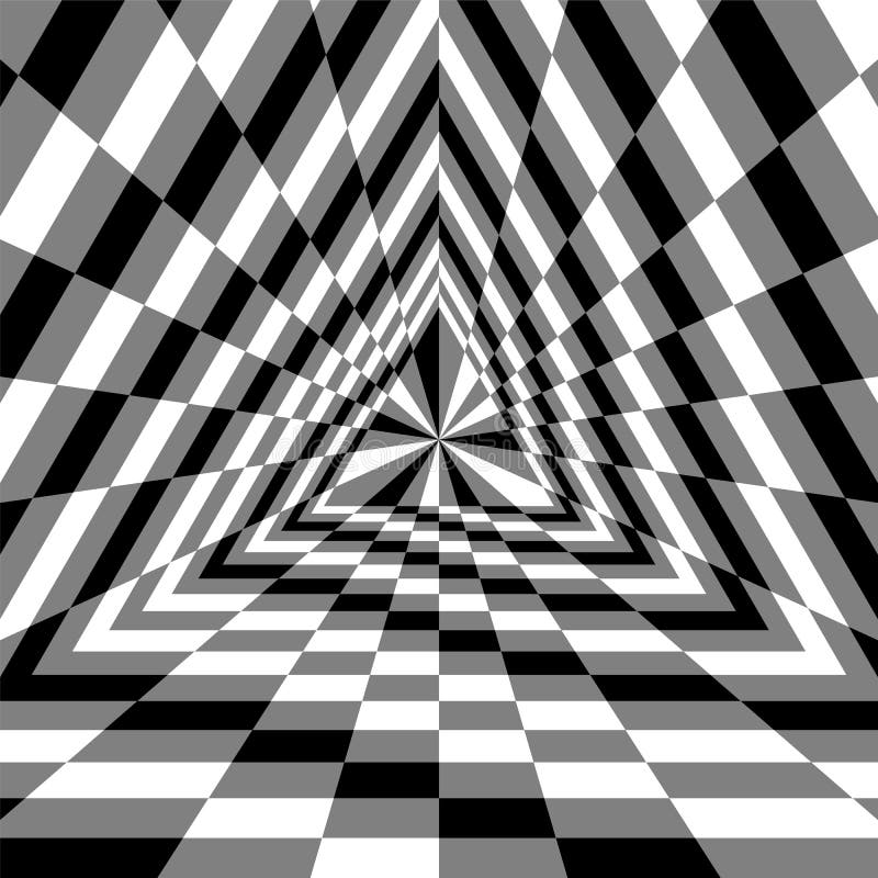 Vector Illustration. Triangle Abyss. Monochrome Rectangles Expanding from the Center. Optical Illusion of Volume and Depth. Geometric Abstract Background. Suitable for Web Design. Vector Illustration. Triangle Abyss. Monochrome Rectangles Expanding from the Center. Optical Illusion of Volume and Depth. Geometric Abstract Background. Suitable for Web Design.