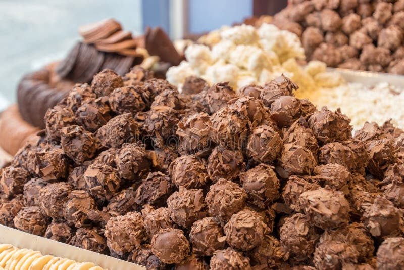 Belgian Chocolate Truffle stock image. Image of treat 21947829