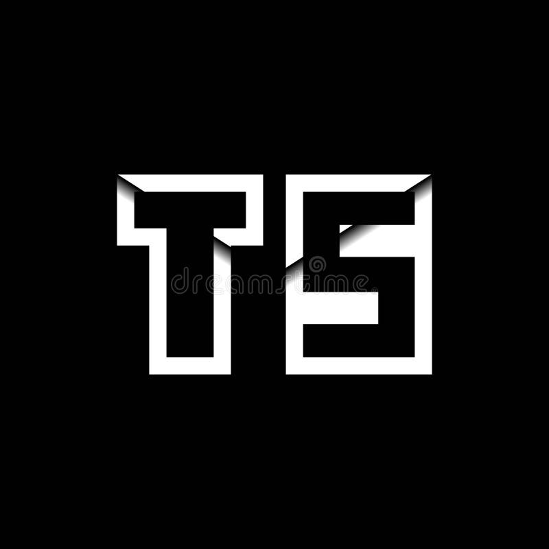 TS Monogram Envelope Shape Style vector illustration