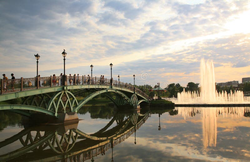 Fountain in Moscows Tsaritsyno Park. Fountain in Moscows Tsaritsyno Park.