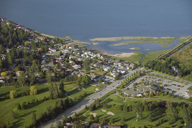 Tsawwassen Peninsula (21 Avenue) and the Strait of Stock Image