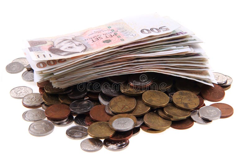 Tschechisches Geld lokalisiert stockfotos Tschechisches Geld lokalisiert stockfotos