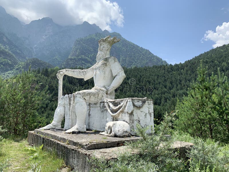 Tsey, Russia, North Ossetia, June, 26, 2019. North Ossetia. The monument to the patron Saint of wild animals of Aphsati in Tsey go
