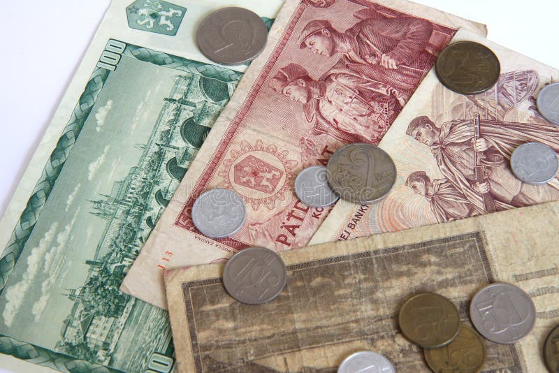 Tsjechisch oud geld stock foto. Image of bonus, achtergrond 18455970