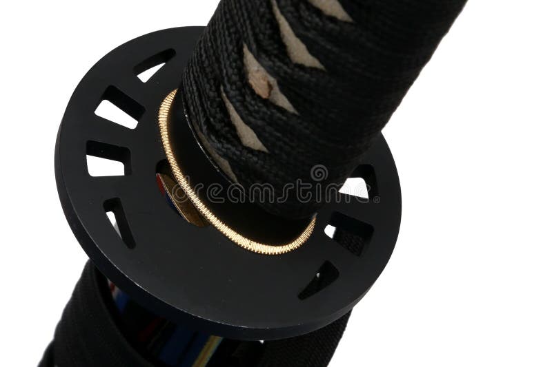 Tsuba : hand guard of Japanese sword royalty free stock photo