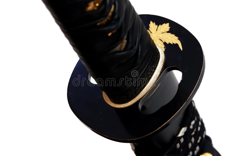 Tsuba : hand guard of Japanese sword royalty free stock photo
