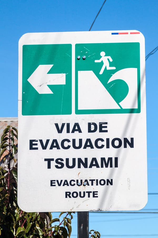 Tsunami Hazard Zone Sign royalty free stock photography Tsunami Hazard Zone Sign royalty free stock photography