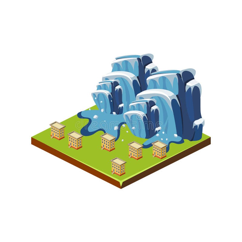 Tsunami. Natural Disaster Icon. Vector Illustration royalty free illustration Tsunami. Natural Disaster Icon. Vector Illustration royalty free illustration