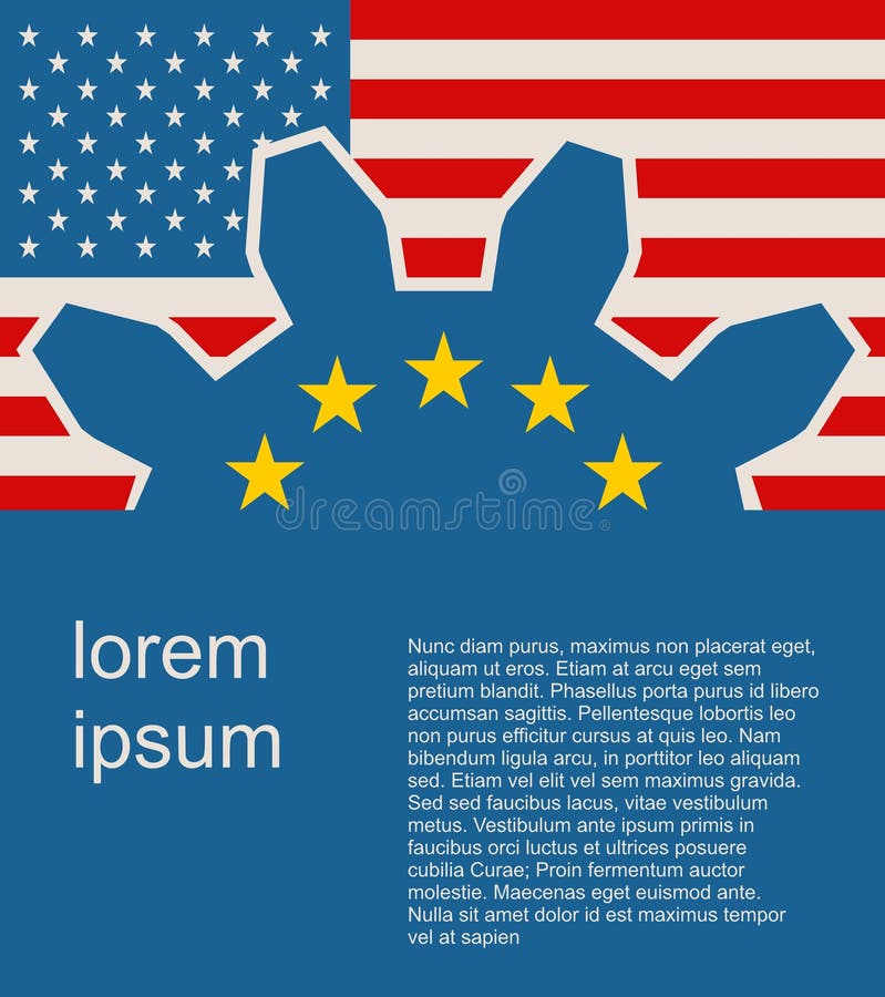 TTIP - Transatlantic Trade and Investment Partnership stock illustration TTIP - Transatlantic Trade and Investment Partnership stock illustration