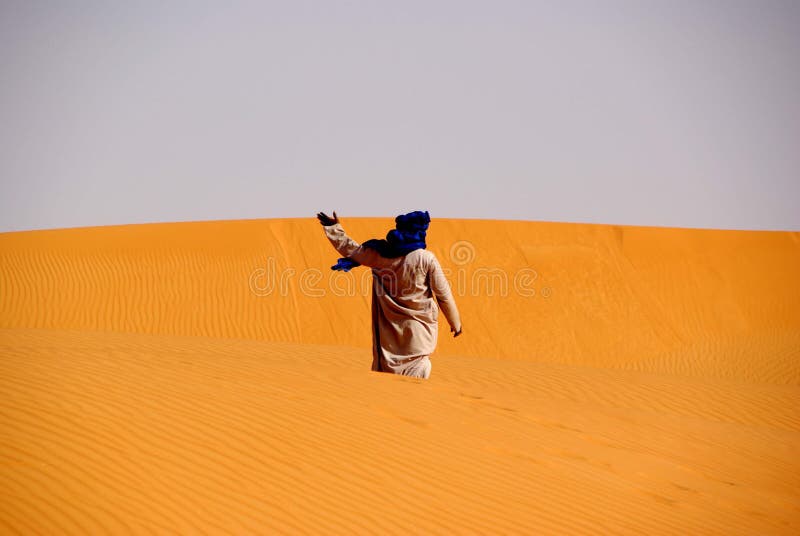 Tuareg in the desert, Libya