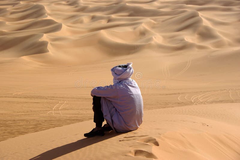 Tuareg in desert, Libya