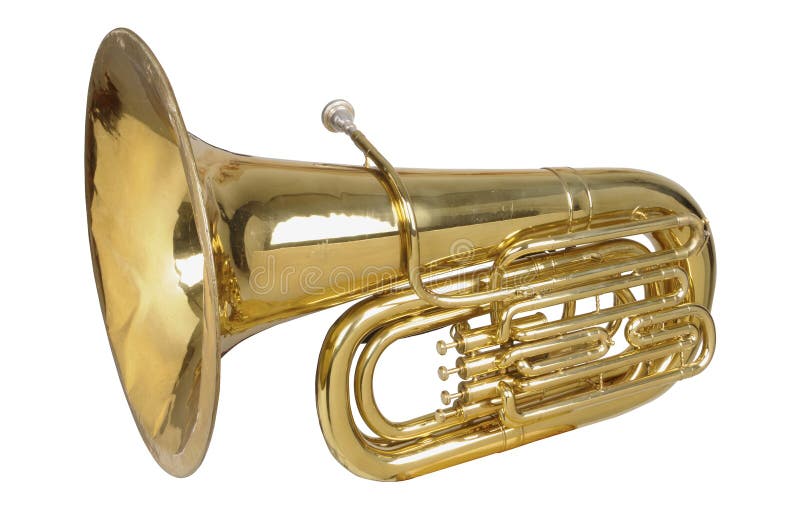 Tuba on a white background