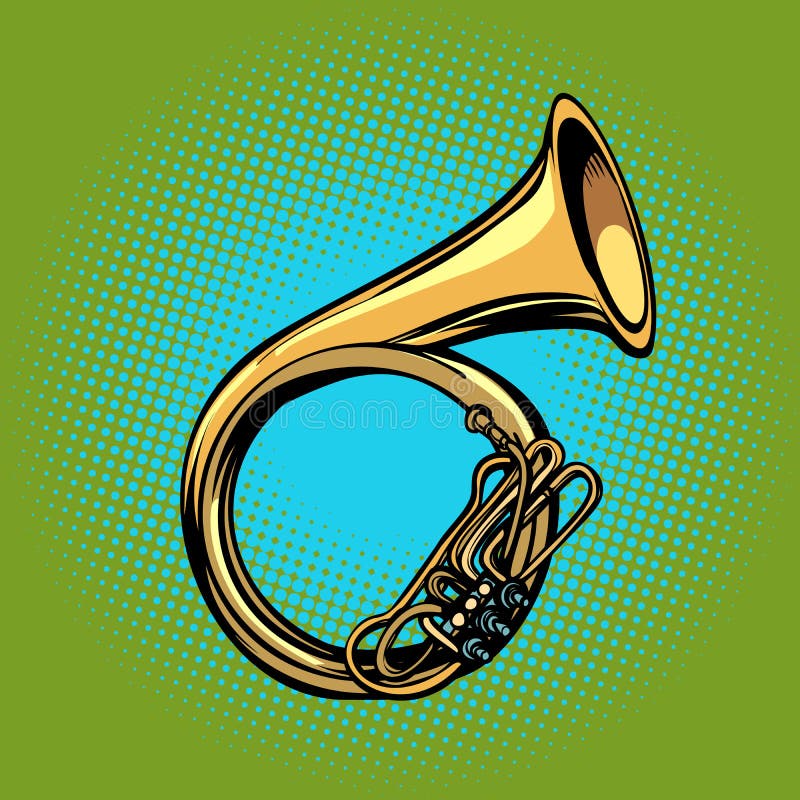 Tuba French horn- heliconmusikinstrument royaltyfri illustrationer Tuba French horn- heliconmusikinstrument royaltyfri illustrationer