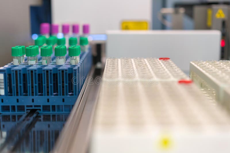 Tube with Collection Blood Samples for Research or Analyzing a Virus in