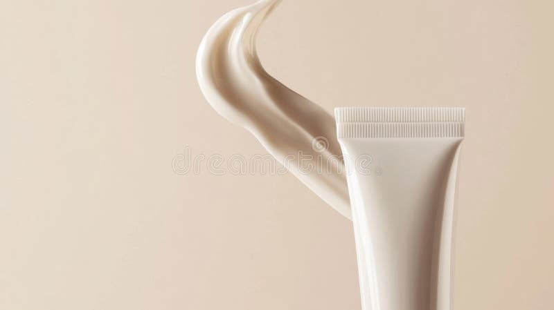 Creamy texture displayed from tube stock image
