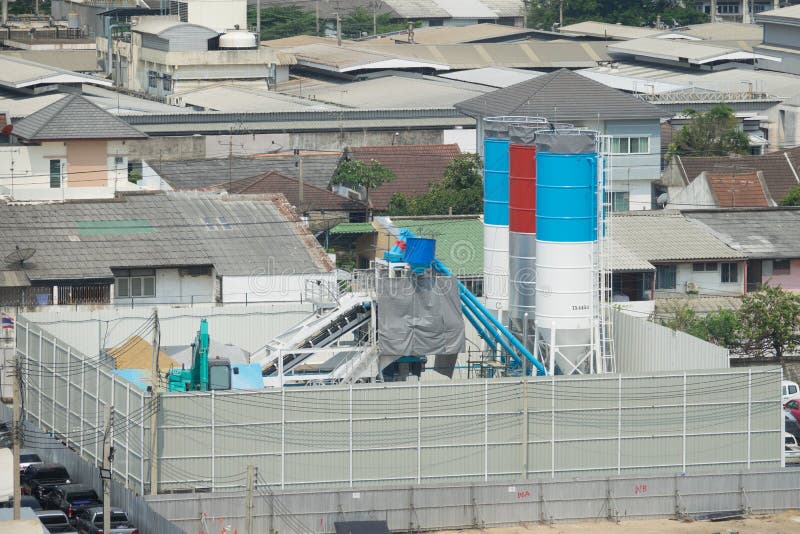 Tube Mix Cement in Construction Site Stock Photo Image of industry