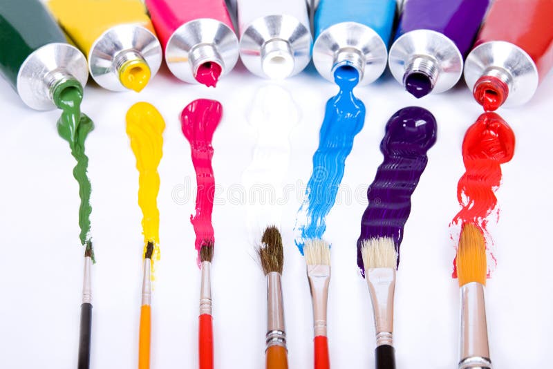 Tube of paint stock photo. Image of border, blue, many 10037422