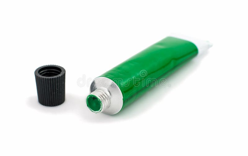 Red Tube of Paint stock photo. Image of color, colorful 1086476