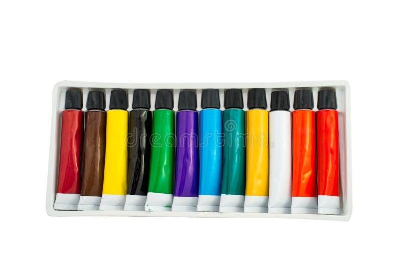 Red Tube of Paint stock photo. Image of color, colorful 1086476