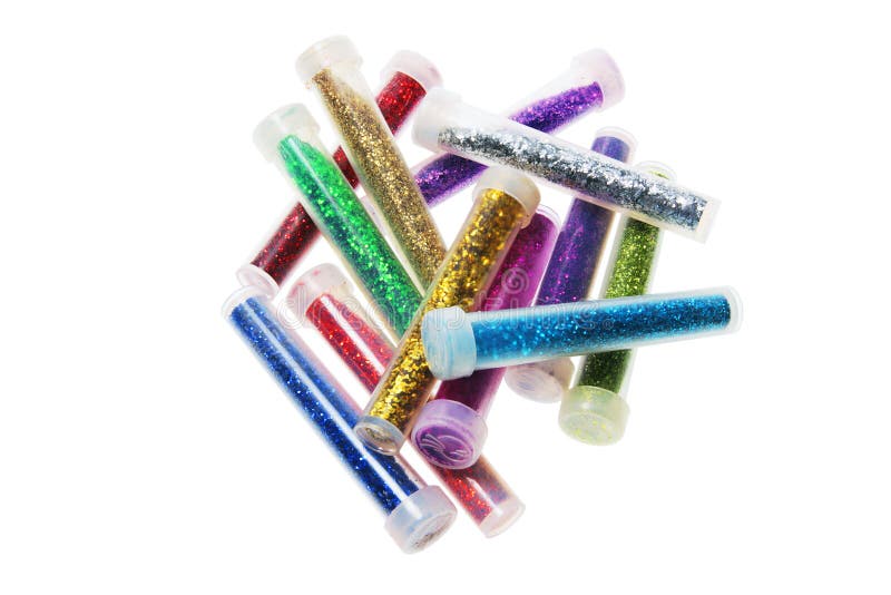 Tubes of Glitters stock image. Image of grains, shiny 20744951