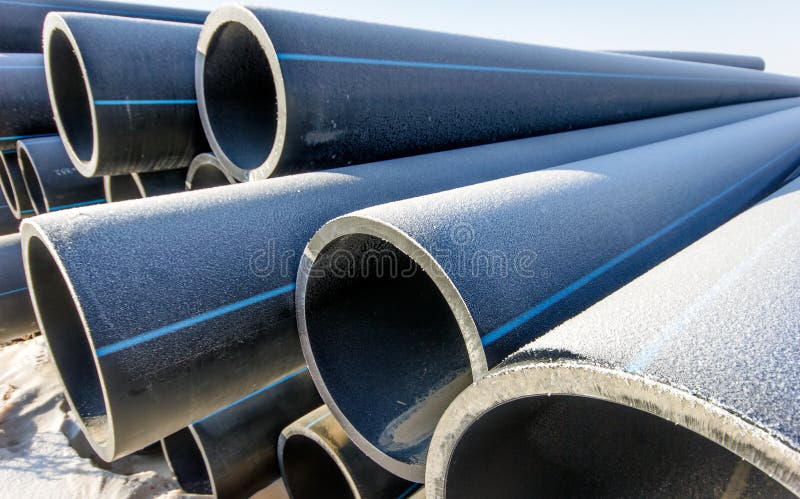 Tubes High Density Polyethylene stock photo