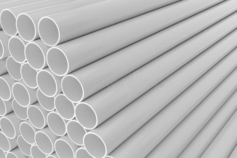 Blue Pvc Pipe Connection Isolated On White Background 3d Rendering