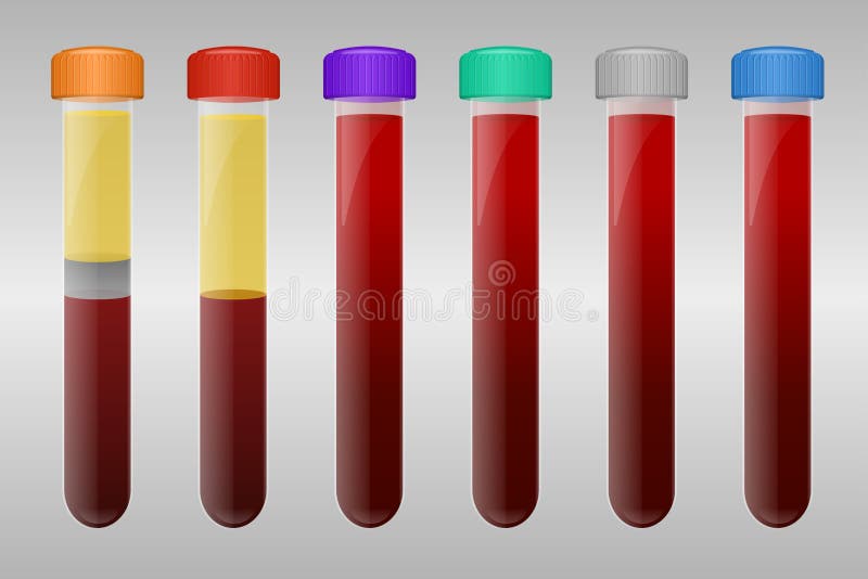 Tubi del campione di sangue illustrazione di stock Tubi del campione di sangue illustrazione di stock