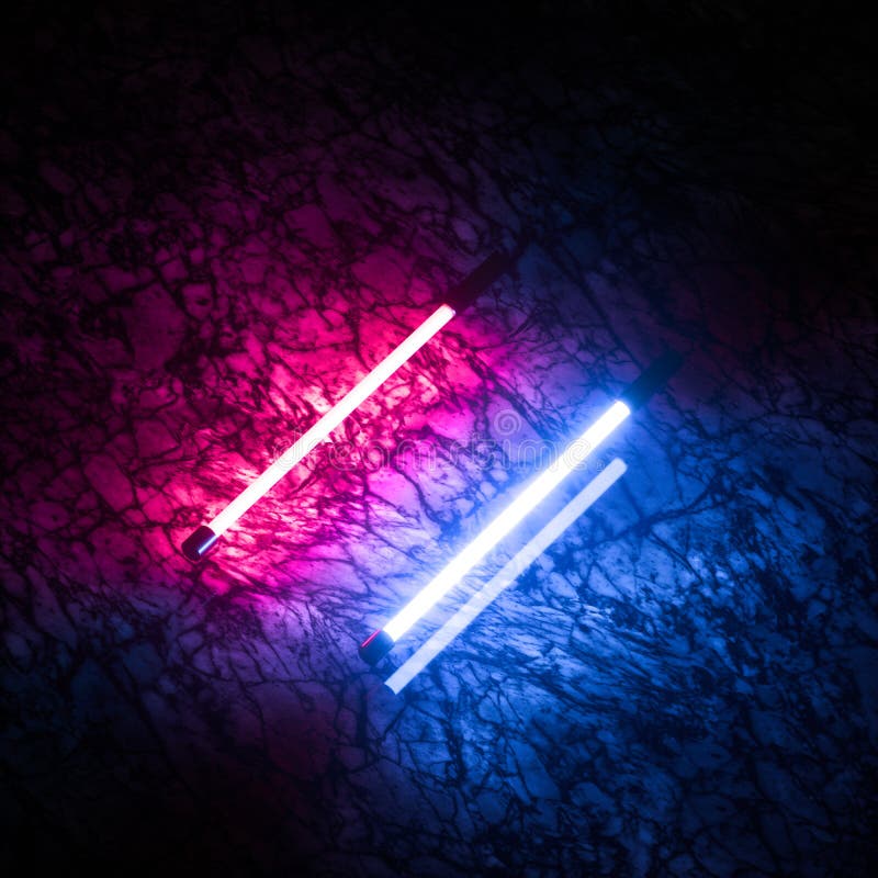 Tubi di neon gonfiabili e fondo di marmo, rendering 3d royalty illustrazione gratis