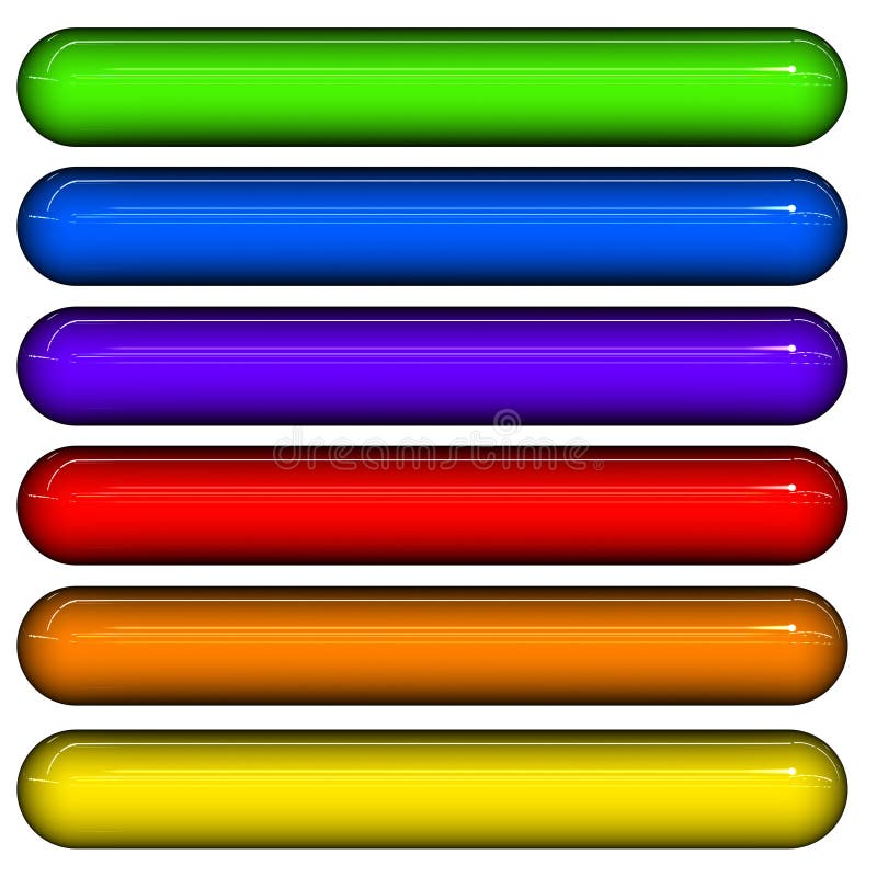 Tubi lucidi 3d nei colori differenti illustrazione di stock Tubi lucidi 3d nei colori differenti illustrazione di stock
