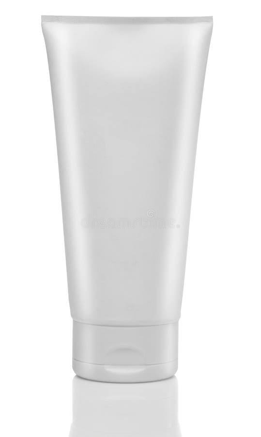 Tubo blanco de la crema o del gel imágenes de archivo libres de regalías Tubo blanco de la crema o del gel imágenes de archivo libres de regalías
