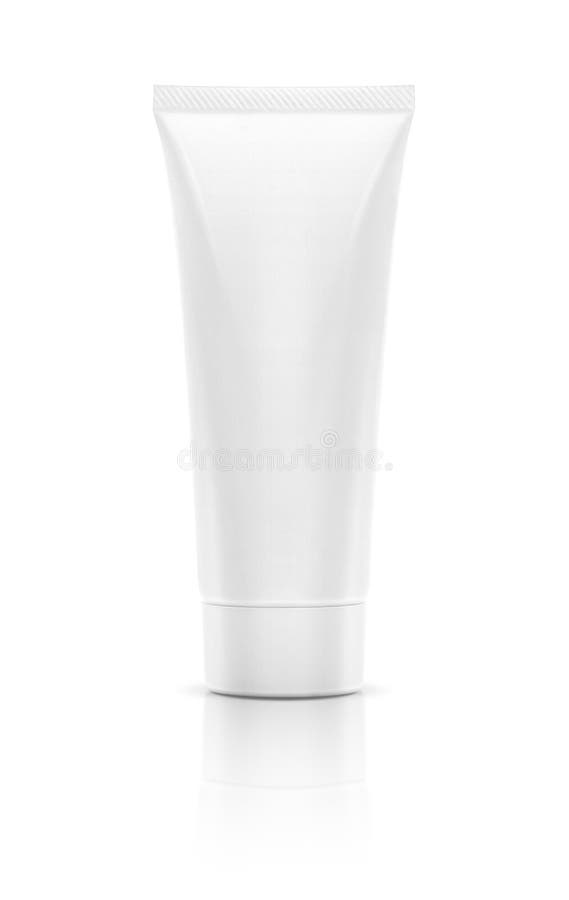 Tubo cosmético blanco en blanco imagen de archivo Tubo cosmético blanco en blanco imagen de archivo