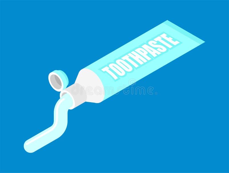 Tubo de dentífrico isométrico Estilo dos desenhos animados da ilustração do vetor ilustração do vetor Tubo de dentífrico isométrico Estilo dos desenhos animados da ilustração do vetor ilustração do vetor