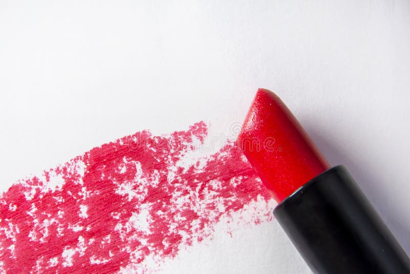Tubo di rossetto e smear sulla vista bianca in alto Tubo di fissaggio e tubo di smear isolati in bianco e in alto Concetto Chiudi immagini stock libere da diritti Tubo di rossetto e smear sulla vista bianca in alto Tubo di fissaggio e tubo di smear isolati in bianco e in alto Concetto Chiudi immagini stock libere da diritti