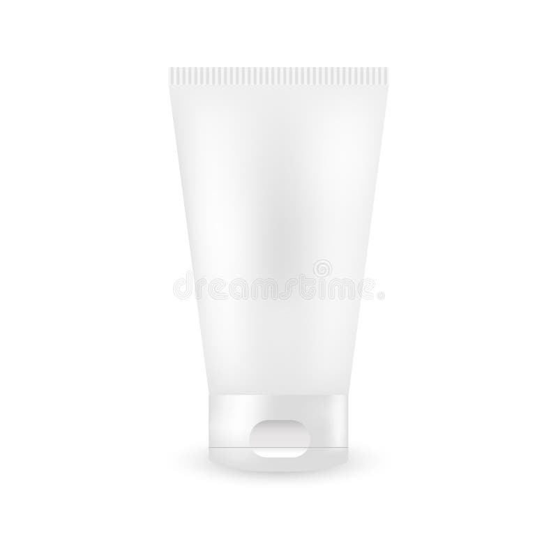 Tubo en blanco blanco de la crema, gel Mofa encima del paquete cosmético Vector libre illustration Tubo en blanco blanco de la crema, gel Mofa encima del paquete cosmético Vector libre illustration