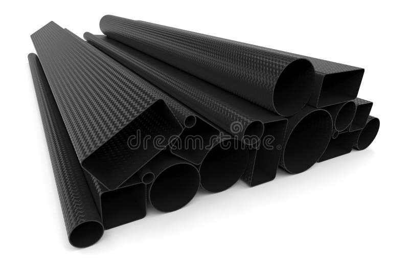 formato sucesor terrorista Tubos De La Fibra De Carbono Stock de ilustración - Ilustración de  trenzado, negro: 31734320
