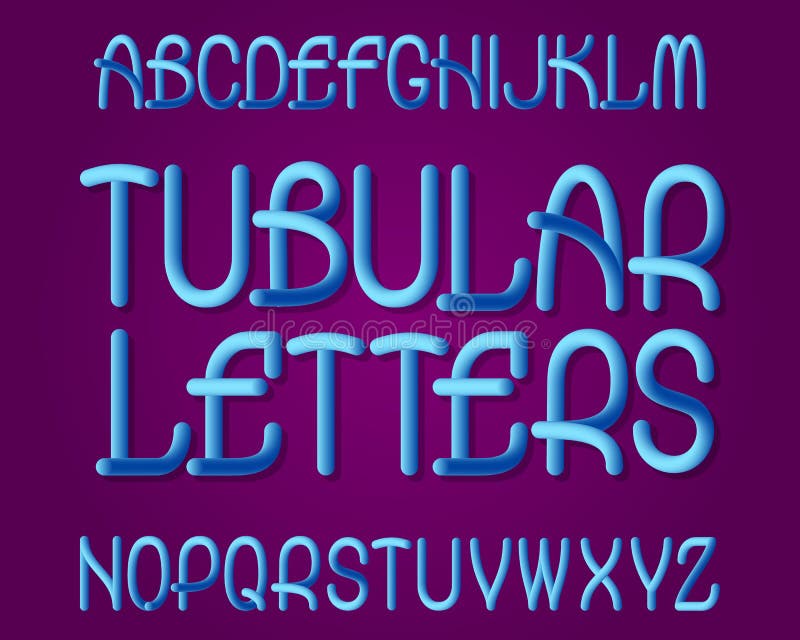 tubular font