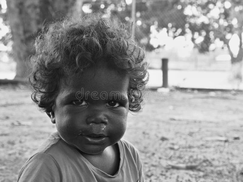 Tubylczy dziecko od Tiwi, Australia