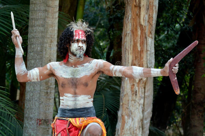 Tubylczy kultury przedstawienie w Queensland Australia