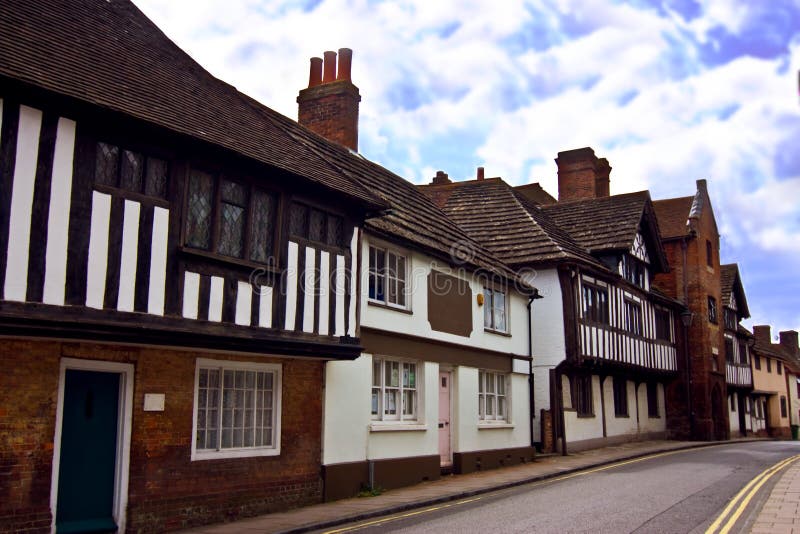 Tudor village stock photo. Image of historic, building 26694180