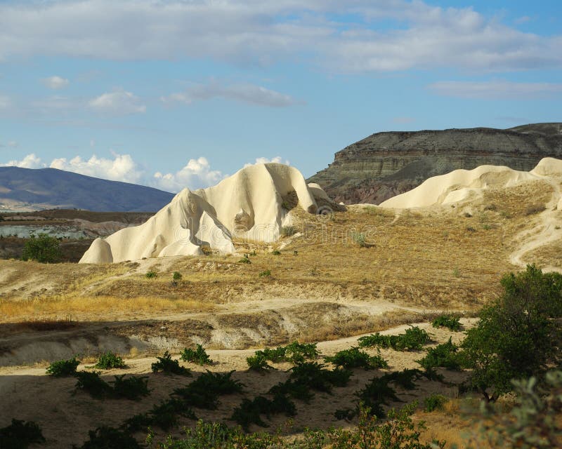 Tuff formations in Cappadocia stock photography