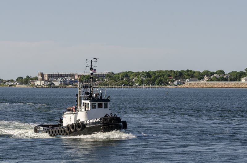 Tug Kodiak die naar New Bedford terugkeren stock foto's Tug Kodiak die naar New Bedford terugkeren stock foto's