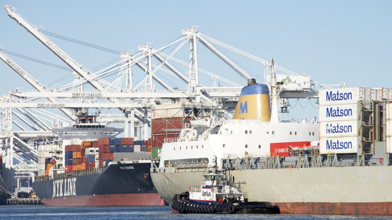 Tugboat AmNav βοηθώντας ελιγμός MAUI φορτηγών πλοίων ΕΛΕΥΘΕΡΙΑΣ στο θόριο στοκ εικόνες Tugboat AmNav βοηθώντας ελιγμός MAUI φορτηγών πλοίων ΕΛΕΥΘΕΡΙΑΣ στο θόριο στοκ εικόνες