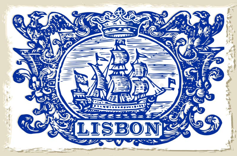 Tuiles traditionnelles Azulejos Lisbonne - Portugal illustration stock Tuiles traditionnelles Azulejos Lisbonne - Portugal illustration stock