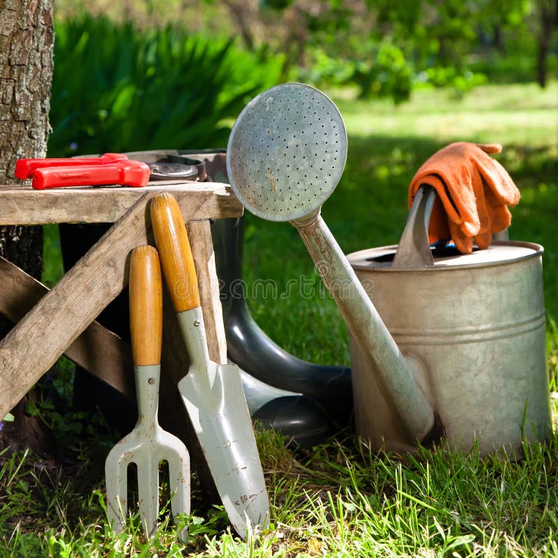 Tuinhulpmiddelen stock afbeelding Tuinhulpmiddelen stock afbeelding