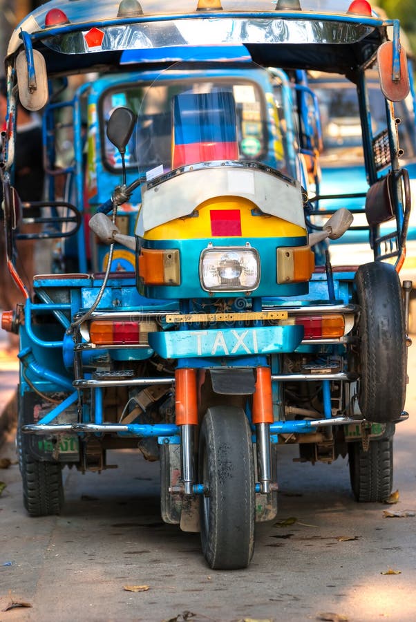 Tuk-Tuk, Luang Prabang, Laos. photographie stock libre de droits Tuk-Tuk, Luang Prabang, Laos. photographie stock libre de droits