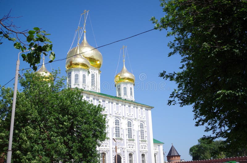 Tula Kremlin- - Tula-Samoware Museum Und Turm Odoevsky-Tor Stockbild