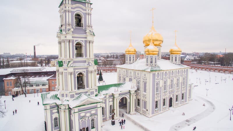 Tula Kremlin w zimy widok z lotu ptaka 05 01 2017 fotografia stock Tula Kremlin w zimy widok z lotu ptaka 05 01 2017 fotografia stock