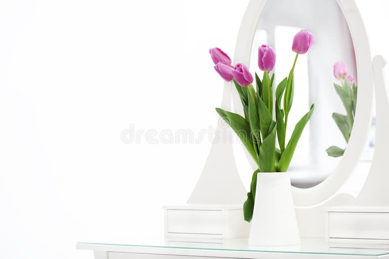 Tulip in room stock photo. Image of comfortable, gift 64951684